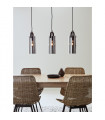 Suspension Glory Métal Noir 3 ampoules 35cm