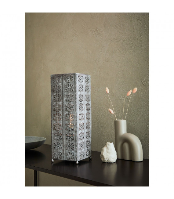 Lampada da tavolo Agra Grey Metal 1 lampadina 33,5 cm