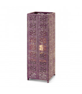 Table lamp Agra Purple Metal 1 bulb 33.5cm