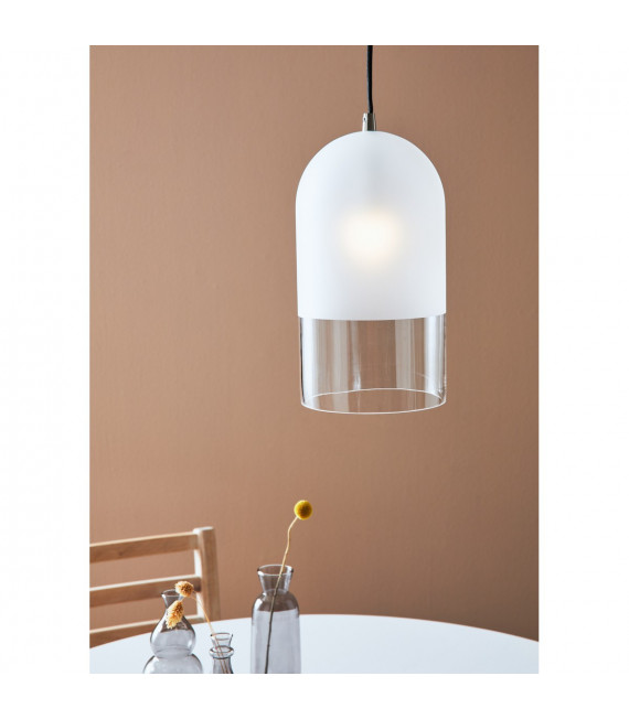 Suspension design Cope Métal Noir 1 ampoule 27cm