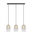 Suspension Cope Métal Noir 3 ampoules 27cm