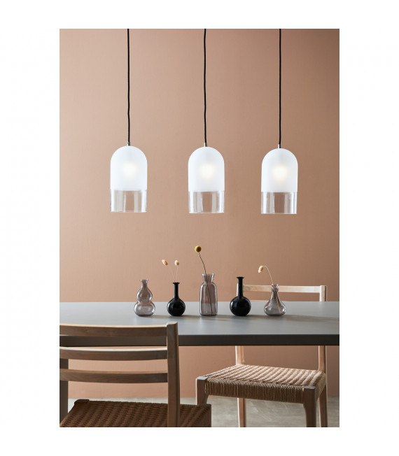 Ciondolo Piviale Metallo Nero 3 lampadine 27cm