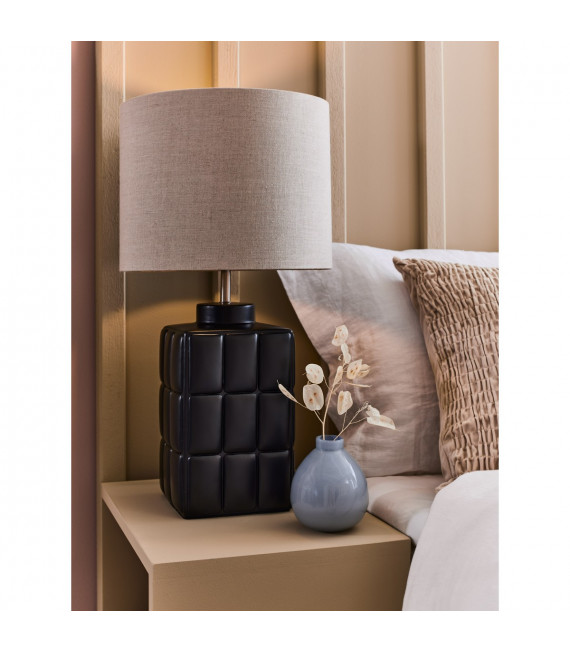 Tischlampe Cuscini Keramik Schwarz 1 Glühbirne 42,5cm