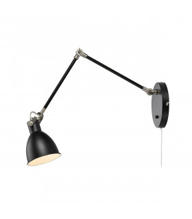 Applique House Metallo Nero 1 lampadina 18cm
