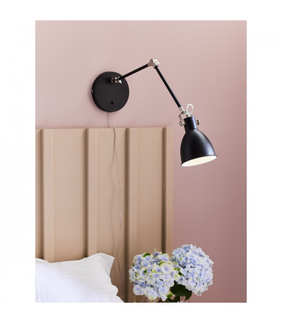 Applique House Metallo Nero 1 lampadina 18cm