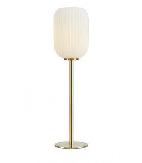 Lampada da tavolo Globe Cava Metal Ottone spazzolato 1 lampadina 55,5 cm