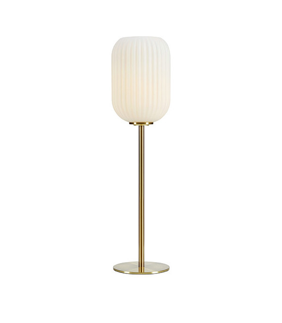 Globe table lamp Cava Metal Brushed brass 1 bulb 55.5cm
