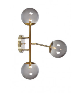 Trinity Brass Metal wall light 3 bulbs 60cm