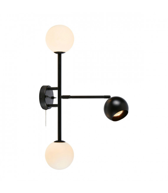 Lampada da soffitto Beside Black Metal 3 lampadine 60cm