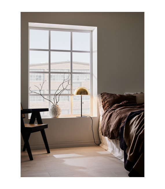 Dome table lamp Black Metal 2 bulbs 54.5cm