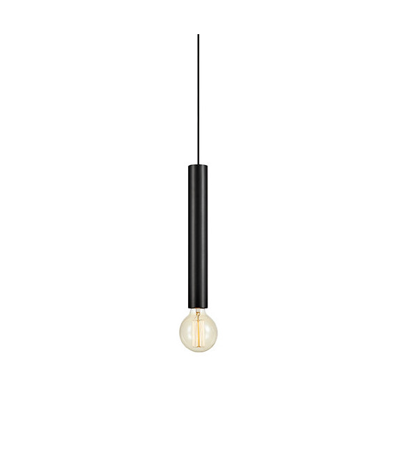Design suspension Sencillo Metal Black 1 bulb 35cm