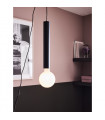 Suspension design Sencillo Métal Noir 1 ampoule 35cm