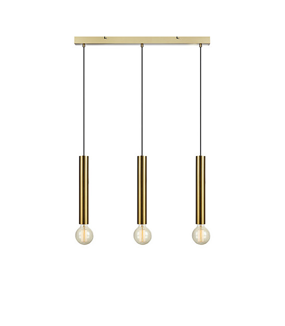 Sencillo Metal Brass Pendant 3 bulbs 35cm