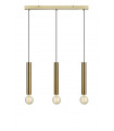 Suspension Sencillo Métal Laiton 3 ampoules 35cm
