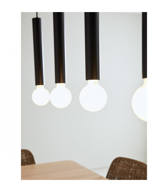 Sencillo Metallo Ottone Ciondolo 4 lampadine 35cm