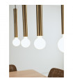 Sencillo Black Metal Pendant 4 bulbs 35.5cm