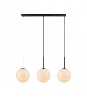 Dione black metal pendant light 3 bulbs 47cm