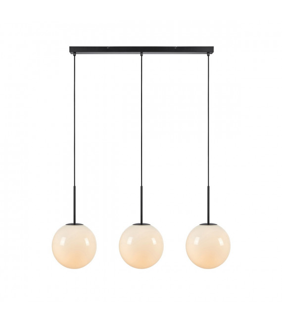 Lampada a sospensione Dione in metallo nero 3 lampadine 47cm