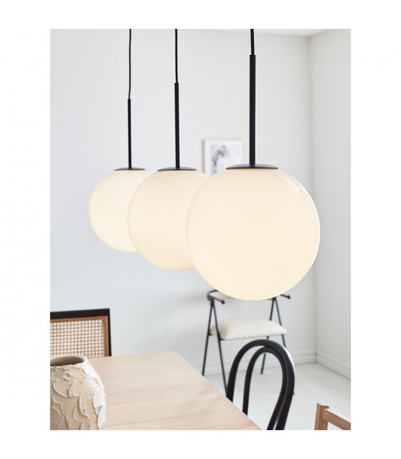 Suspension Dione Métal Noir 3 ampoules 47cm