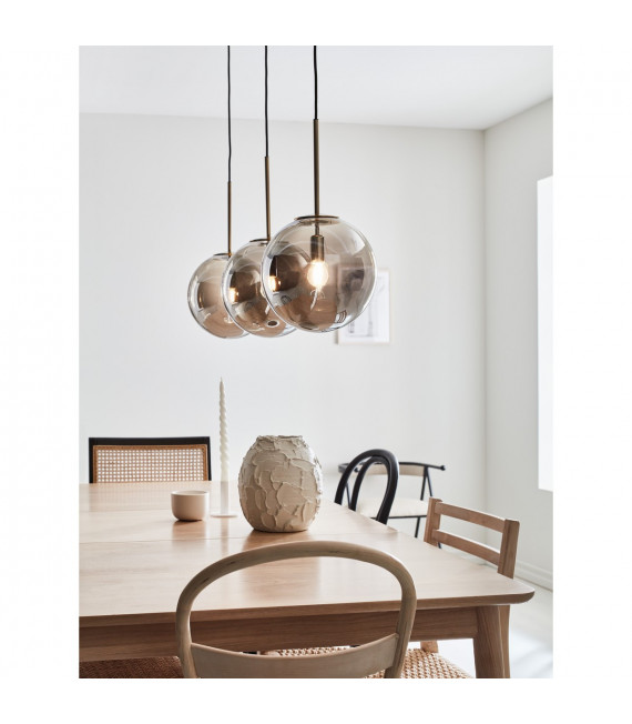 Suspension Dione Métal Antique 3 ampoules 47cm