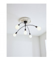 Plafonnier Crux Métal Noir 5 ampoules 40cm