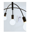 Plafonnier Crux Métal Noir 5 ampoules 40cm