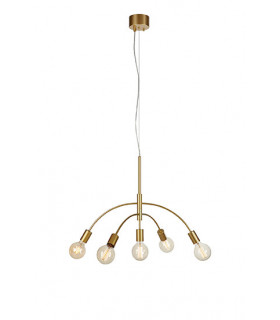 Lampada a sospensione Cygnus Gold Metal 5 lampadine 50cm