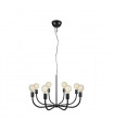 Suspension Amistoso Métal Noir 8 ampoules 47cm