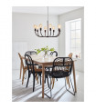 Amistoso Black Metal Pendant 8 bulbs 47cm