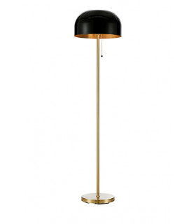 Lámpara de pie Blanca Metal Bronce 2 bombillas 140cm