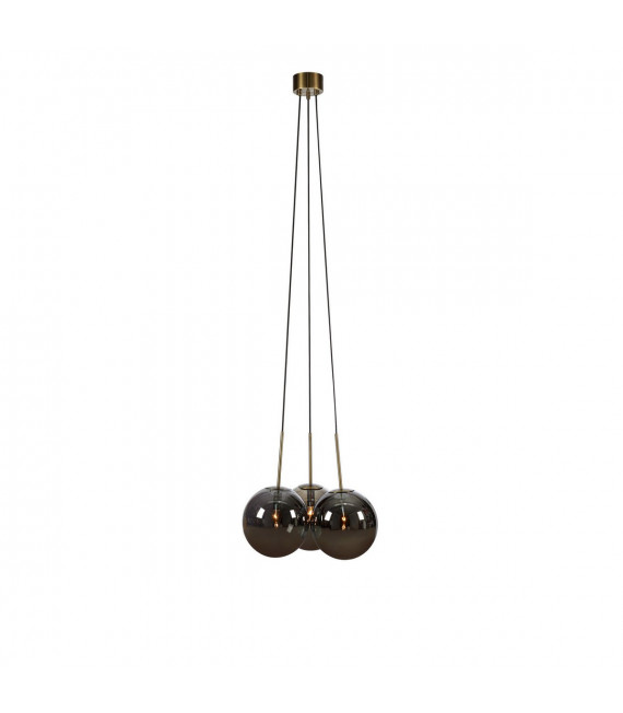 Dione Lámpara colgante de metal Latón envejecido 3 bombillas 45cm