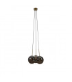 Dione Metal pendant lamp Antique brass 3 bulbs 45cm
