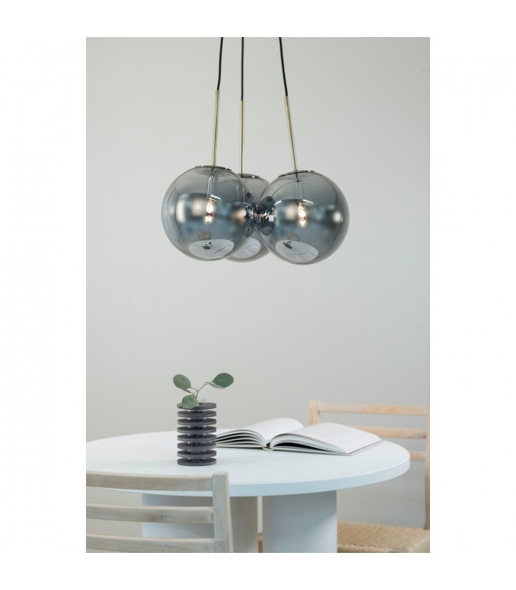 Dione Metal pendant lamp Antique brass 3 bulbs 45cm