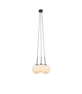 Suspension Dione Métal Noir 3 ampoules 45cm