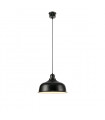 Suspension Port Métal Noir 1 ampoule 24,5cm