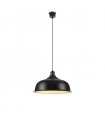Suspension Port Métal Noir 1 ampoule 29cm
