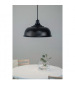 Port pendant lamp Black metal 1 bulb 29cm