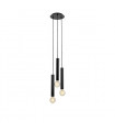 Sencillo Black Metal pendant light 3 bulbs 35.5cm