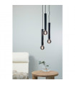 Sencillo Black Metal pendant light 3 bulbs 35.5cm