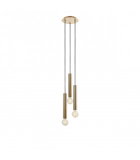 Sencillo Metal Brass Pendant 3 bulbs 35.5cm