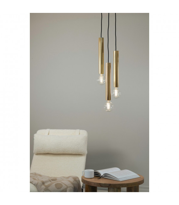 Sencillo Metal Brass Pendant 3 bulbs 35.5cm