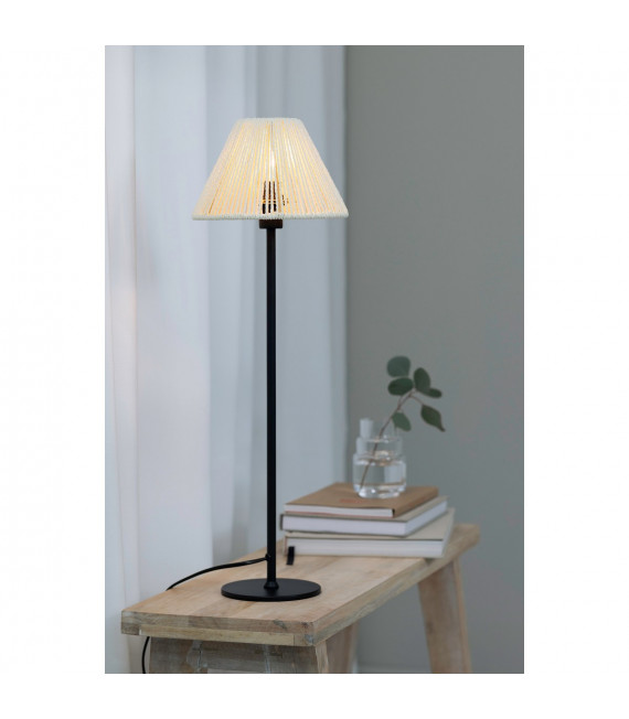 Lampe de table Corda Métal Noir 1 ampoule 61,5cm
