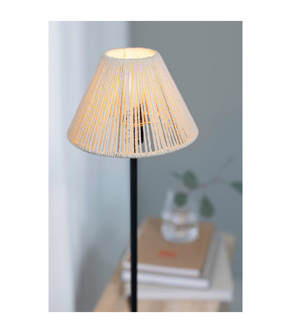 Table lamp Corda Black Metal 1 bulb 61.5cm