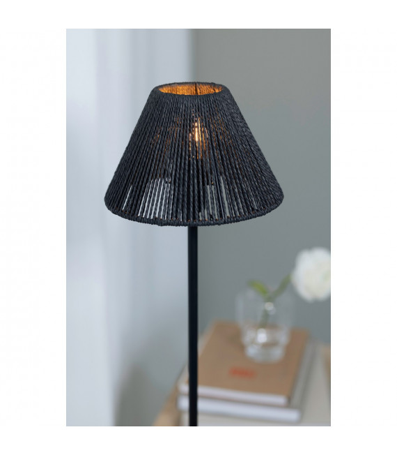 Lampada da tavolo Corda Black Metal 1 lampadina 61,5 cm