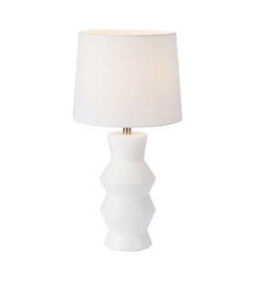 Sobremesa Sienna Cerámica blanca 1 bombilla 46cm