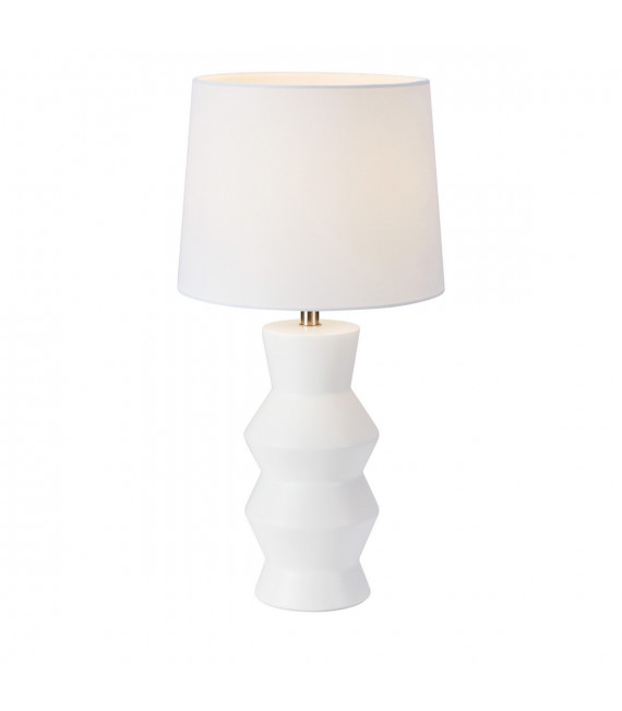 Sobremesa Sienna Cerámica blanca 1 bombilla 46cm