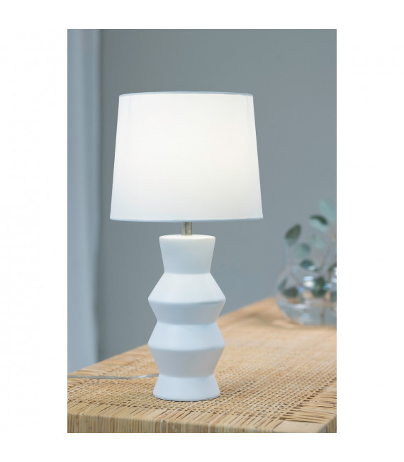 Table lamp Sienna Ceramic white 1 bulb 46cm