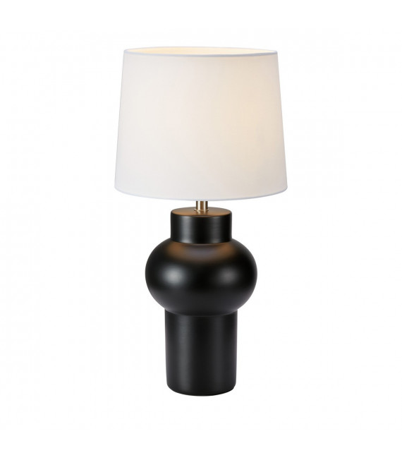 Shape Ceramic table lamp Black 1 bulb 46cm