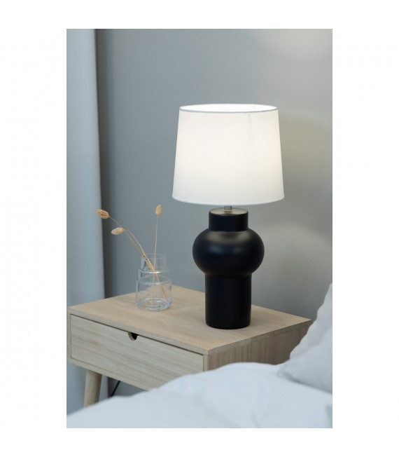 Forma Lámpara de mesa Cerámica Negro 1 bombilla 46cm