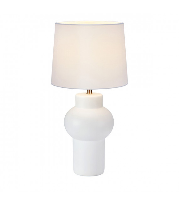 Shape Lámpara de mesa de cerámica blanca 1 bombilla 46cm